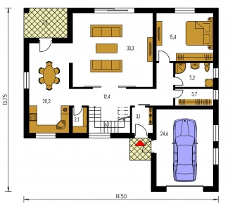 Floor plan of ground floor - CUBER 5